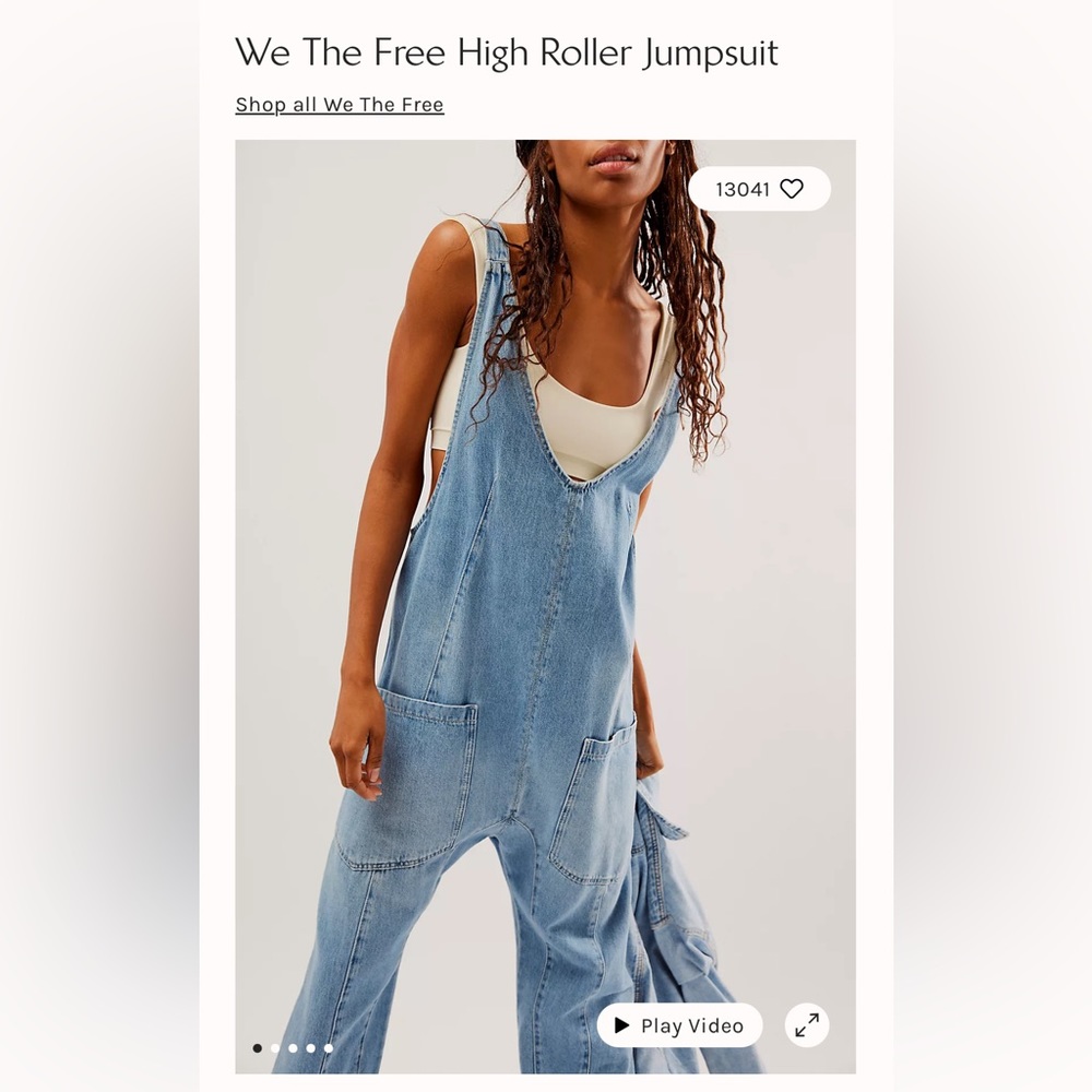 EUC We The Free High Roller Jumpsuit